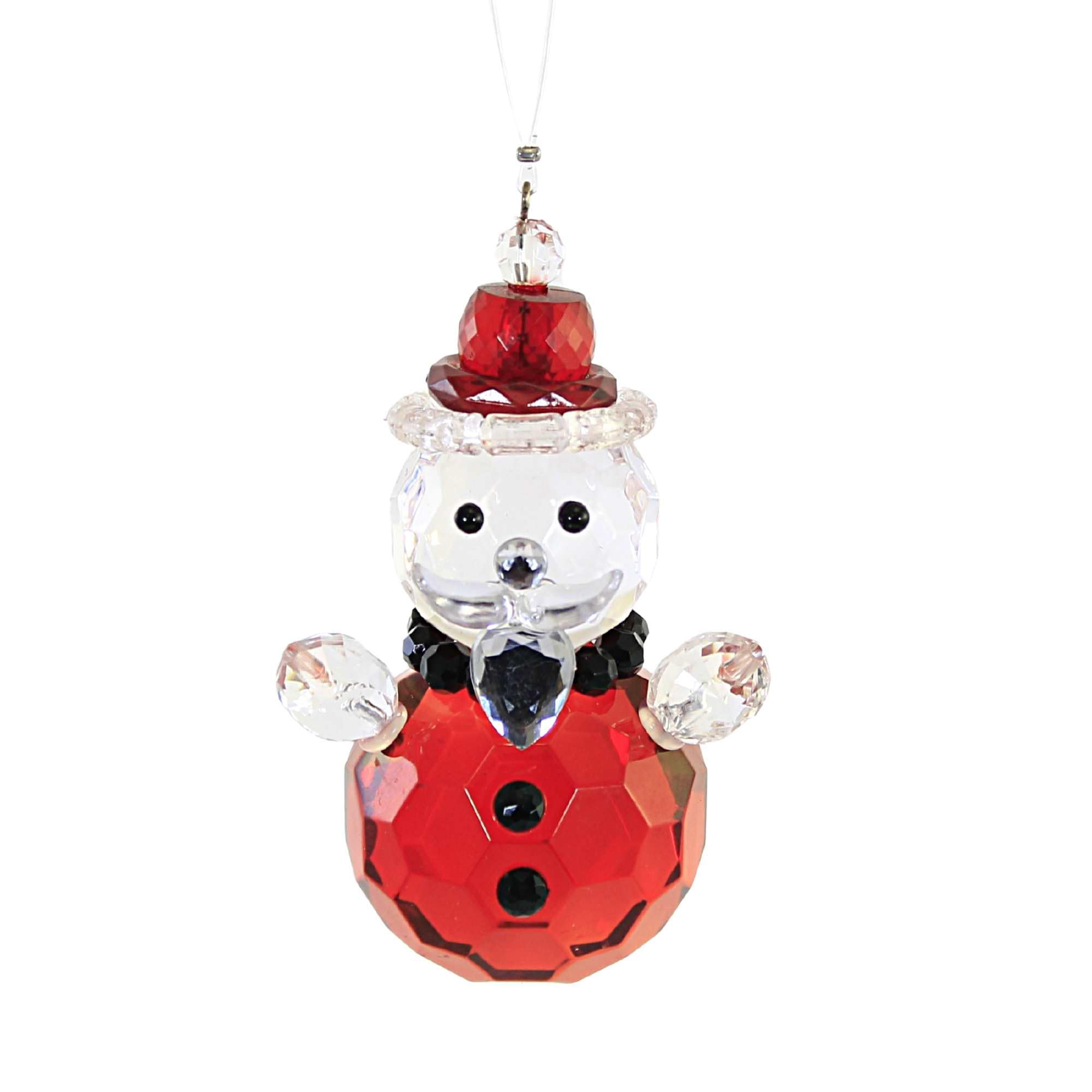 GanzChristmas Santa Ornament, Acrylic, 2 Inches Width, 3 Inches Length, Multicolor