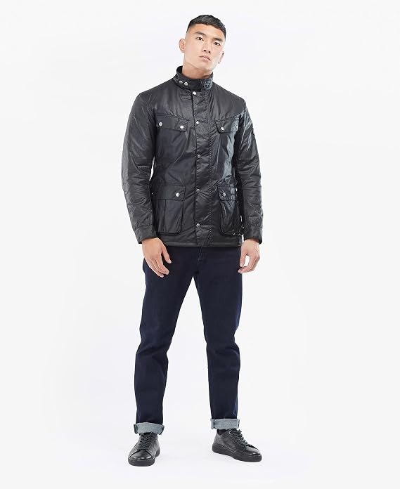 Barbour International Duke Waxed Jacket Navy MWX2140NY
