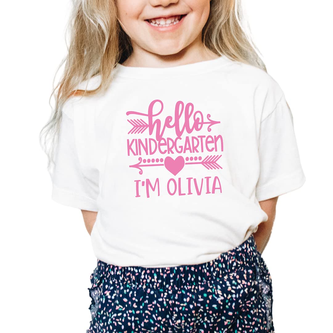 Back to School Outfits for Girls, Boys, Hello 1st Grade Shirts, Personalized First Day of School T-shirt, 1st Day of Kindergarten Shirt, Preschool, Second, Third, Fourth, Fifth Grade Clothes. ARROW