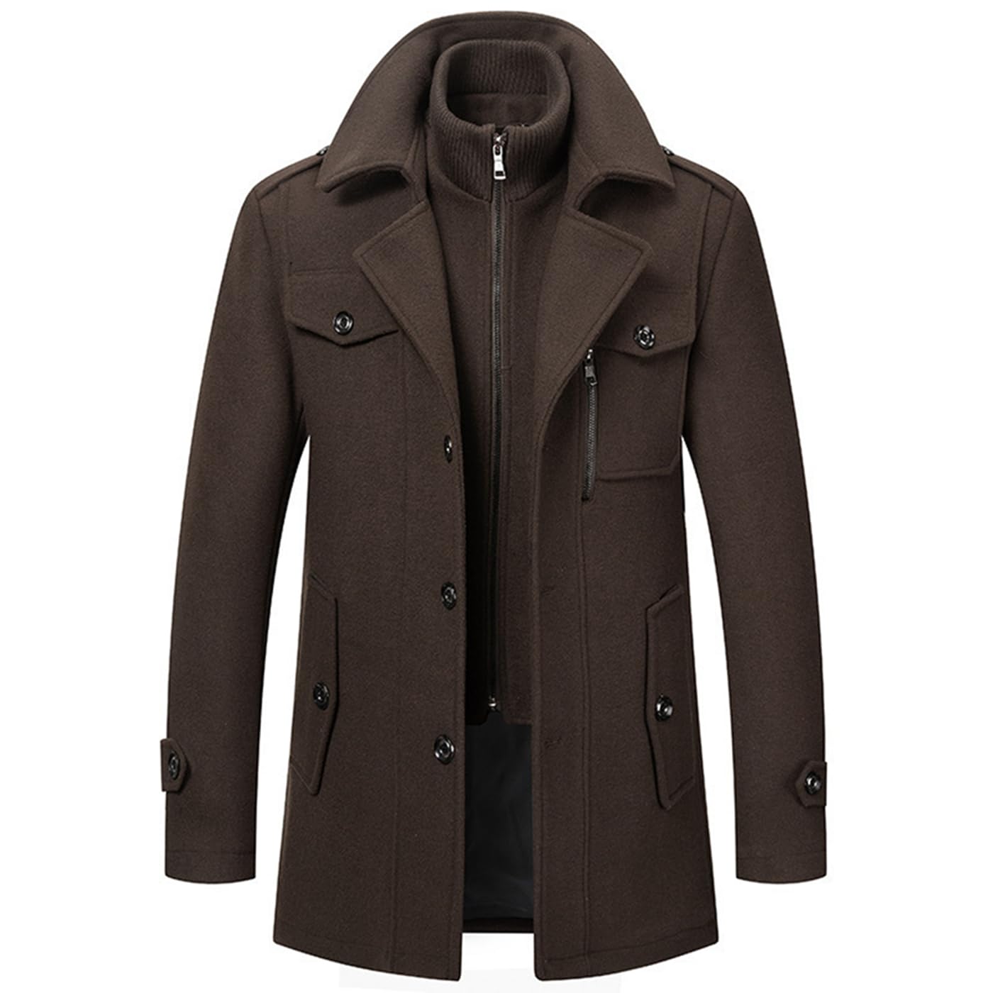 cappotto da uomo cappotto di lana, cappotto lungo da uomo cappotto di lana invernale giacca di lana con risvolto caldo business tempo libero cappotto cashmere uomo giacca invernale per il tempo