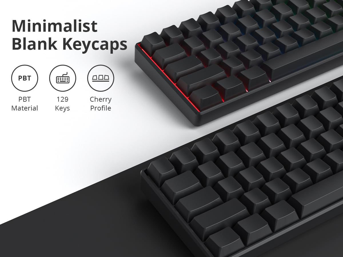 Amazon.co.jp: ブランク キーキャップ、厚い PBT グレー ブラック キー