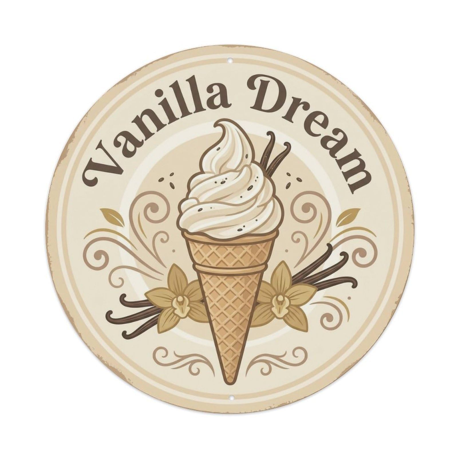Vanilla Dream Farmhouse Kitchen Metal Tin Sign