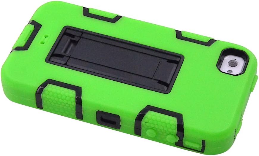 MagicSky iPhone 4s case, iPhone 4 case, Robot Series Hybrid Armor Defender Case Cover with Kickstand for Apple iPhone 4/4S - Green