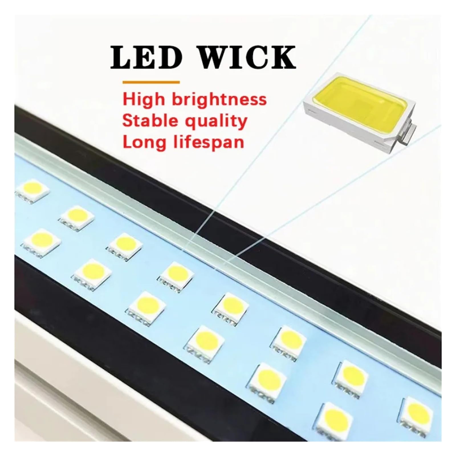 Lampe de travail LED 24-230 V for machine-outil, étanche à l'huile, éclairage de tour CNC, lampes LED en alliage d'aluminium pour atelier/garage(L53cm-Cool white,AC110-230v)