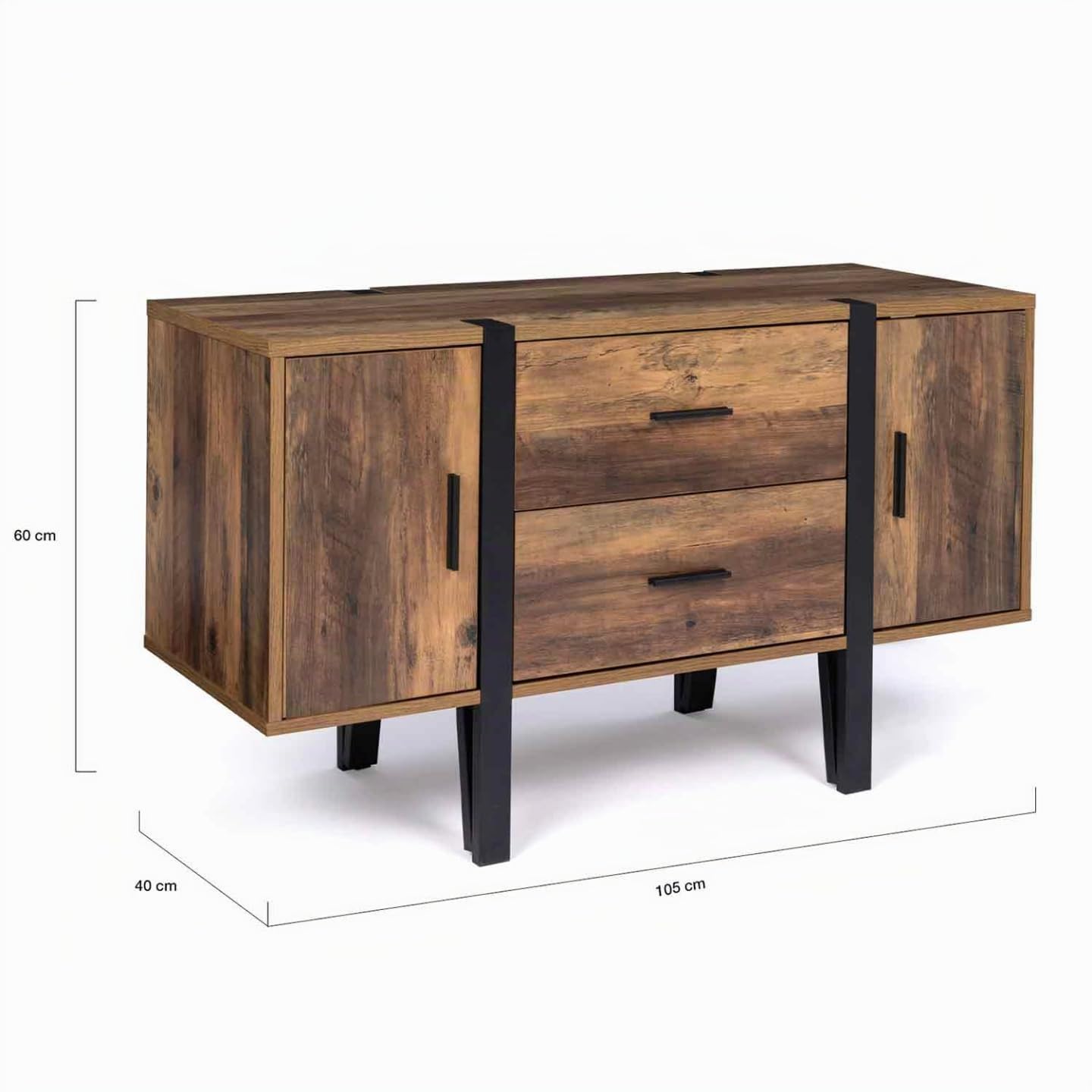 IDMarket - Buffet Bas 105 cm Austria Bois Pied épingle