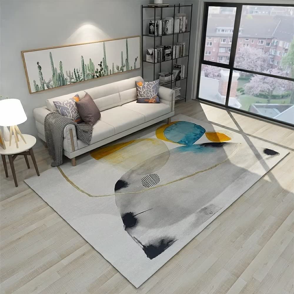 Moquette acoustique bleue 80x120 cm tapis de salon gris abstrait