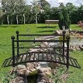 Bridge Walkway for Garden, Garden Bridge Metal Yard Arch Path Bridge, Ourdoor Decorative Black Iron Foot Bridge for Pond and Backyard Landscaping L102 x W51 x H43.5