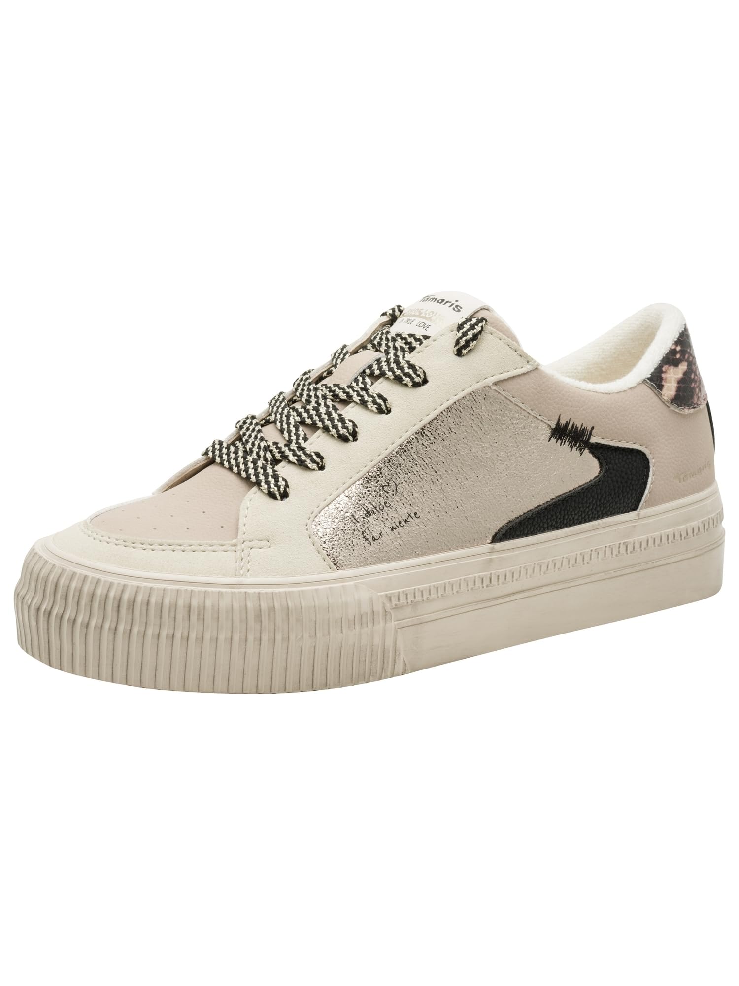 Tamaris Women's Low Flat Trainers, Beige (Taupe), 37
