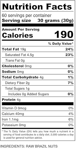 Vista 22 de Nueces crudas de Brasil de 32 onzas (2 libras) Distintas y superiores a las naturales y crudas Sin PPO Sin OMG Apto para veganos
