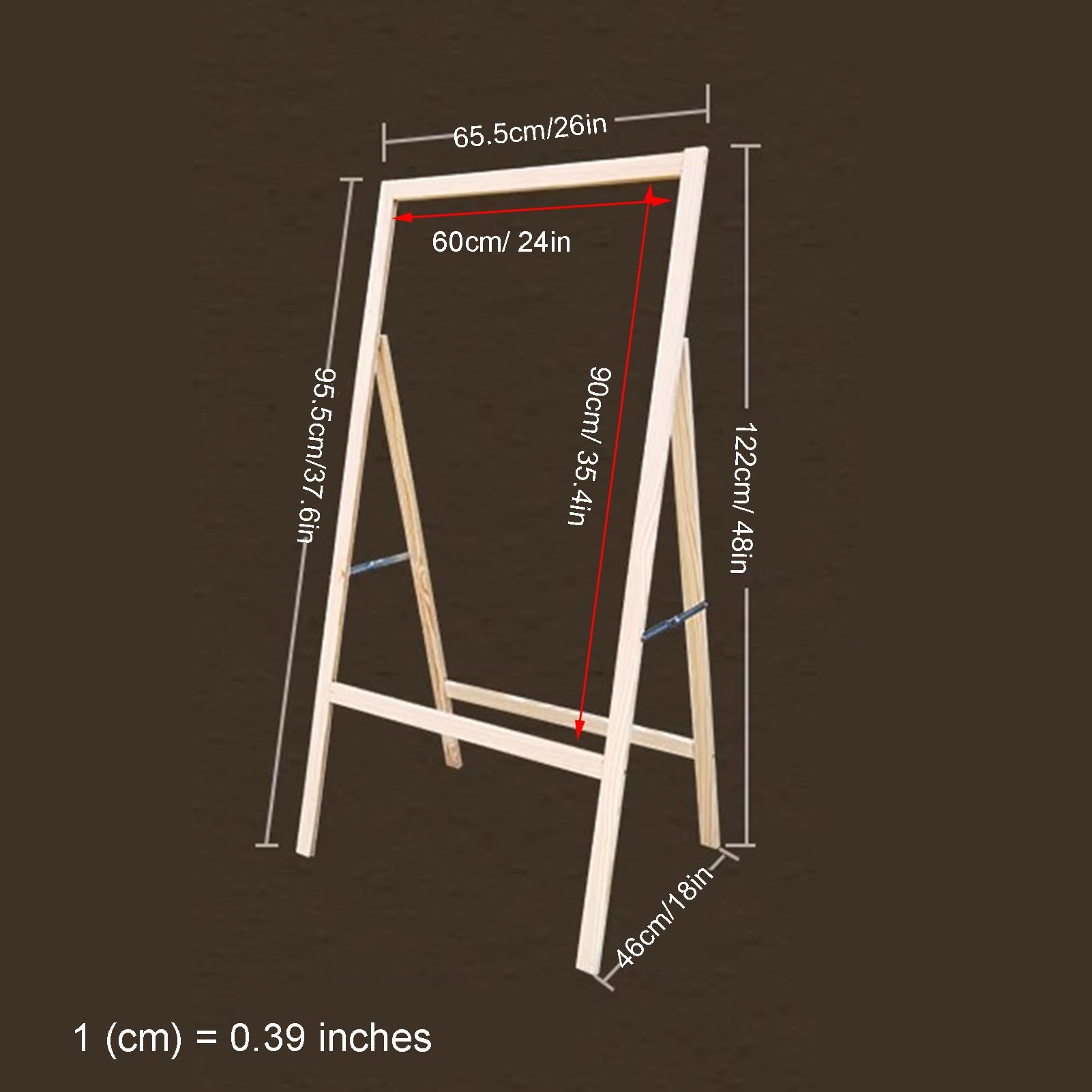 Drewniany znak A-e nd 60 x 90 cm wyświetlacz chodnika do kawiarni i restauracji przenośna składana tablica Messa idealna do jadalni i sklepu, promocje, zestaw 4 szt