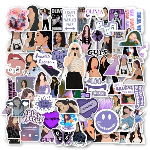 Image of 80 Pcs Olivia Rodrigo Stickers for Journal Diary Laptop Mobile DIY Decor Scrapbook Sticker