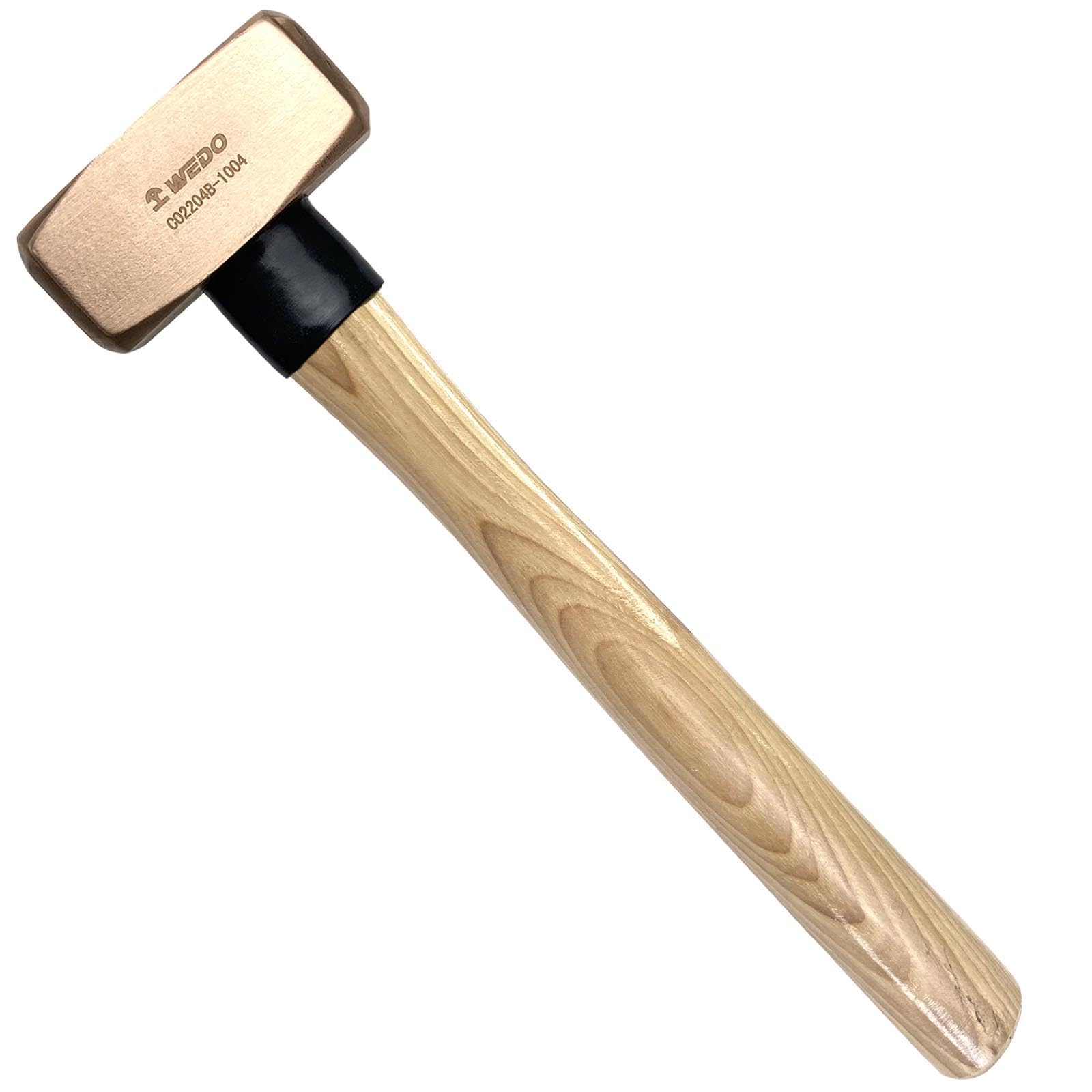 WEDO CO2204B Massette avec manche en bois Tête de marteau en cuivre 300 mm Poids de la tête 500 g