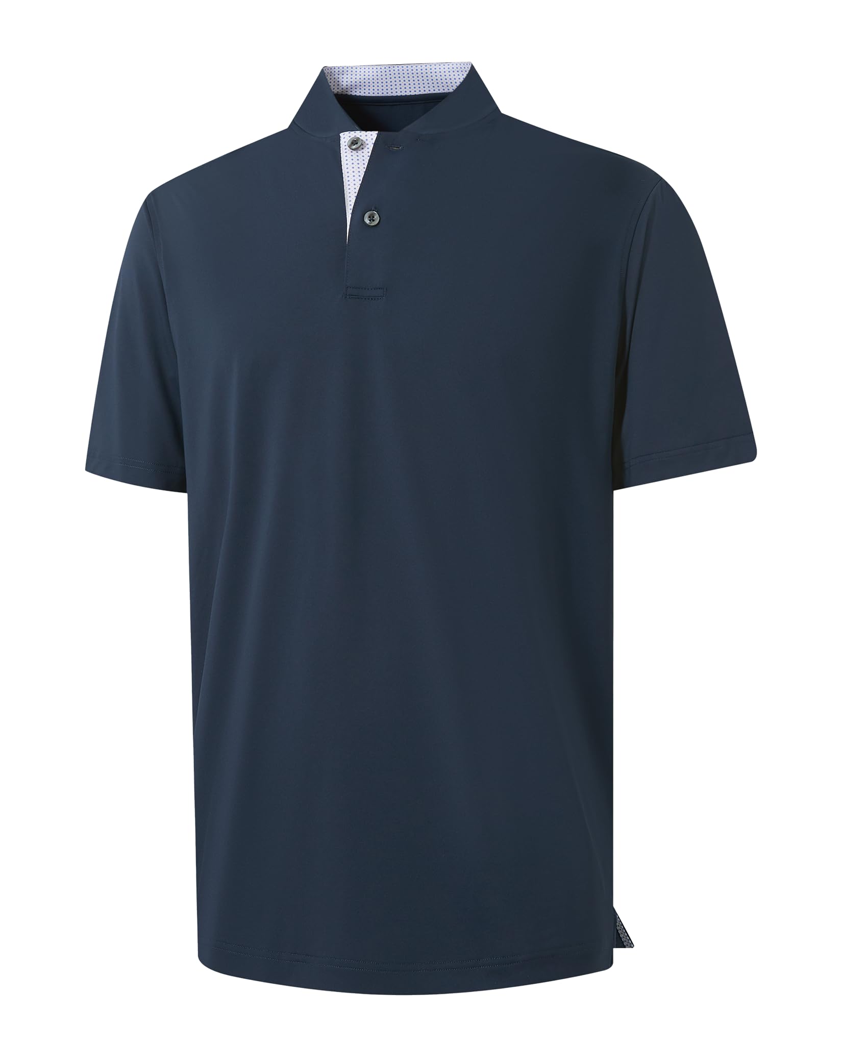 M MAELREG Mens Golf Shirts Collarless Performance Dry Fit Moisture Wicking Casual Solid Short Sleeve Henley Shirts for Men — view 18