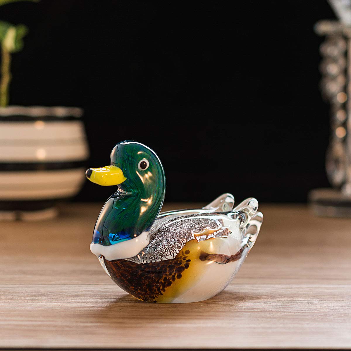 【新品】HUMAN MADE DUCK PAIR GLASS FIGURINE LONGWIN Handmade Art Glass Duck Sculpture Glass Hand Blown Duck