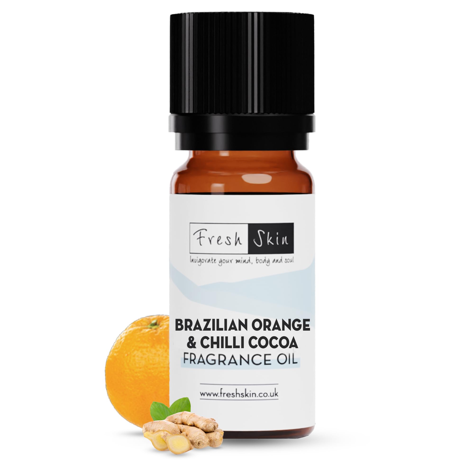 Brazilian Orange & Chilli Cocoa 10ml Fragrance Oil Multi Listing - Freshskin Fragrance Oils - Candles, Bath Bombs, Soap Making & Wax Melts - Cosmetic Grade - A Rich, Complex, & Long Lasting Scent!