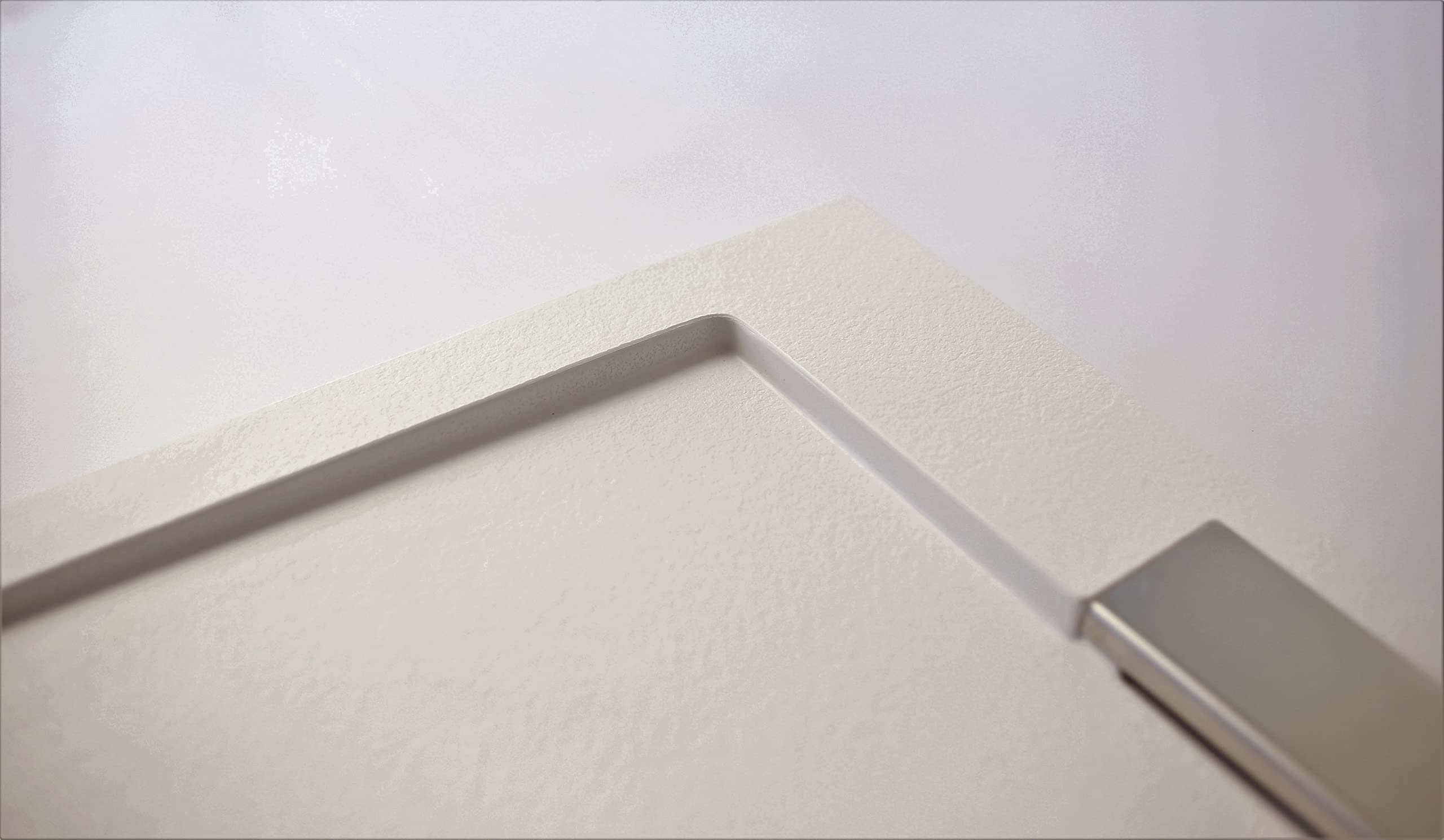 Plato de Ducha Resina Palermo II Antideslizante 70x170 Blanco | Antibacteriano, textura pizarra, válvula 60 l/min incluida, rejilla metálica, fabricado en España, garantía 3 años