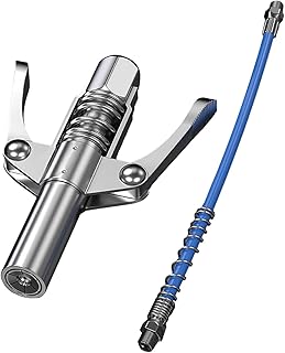 JISADER Bico de infusão de óleo para pistola de graxa, alça dupla, ferramenta manual reutilizável atualizada, economia de trabalho, acoplador de graxa para, com mangueira de 100cm