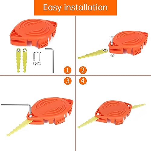 Miniatura 4 de Eyoloty Paquete de 32 cuchillas de repuesto AF-100 compatibles con Black Decker GH912 GH900 GH600 GH400 GH500, cabeza de policarbonato, cuchillas de