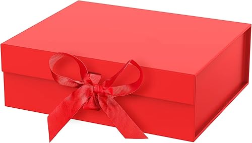 Miniatura 8 de Caja de regalo negra, 10.5 x 7.5 x 3.1 pulgadas, caja magnética decorativa de regalo con tapa y cinta para hombres y mujeres, caja plegable para