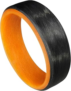 Carbon Fiber Ring with Orange Glowing Interior
