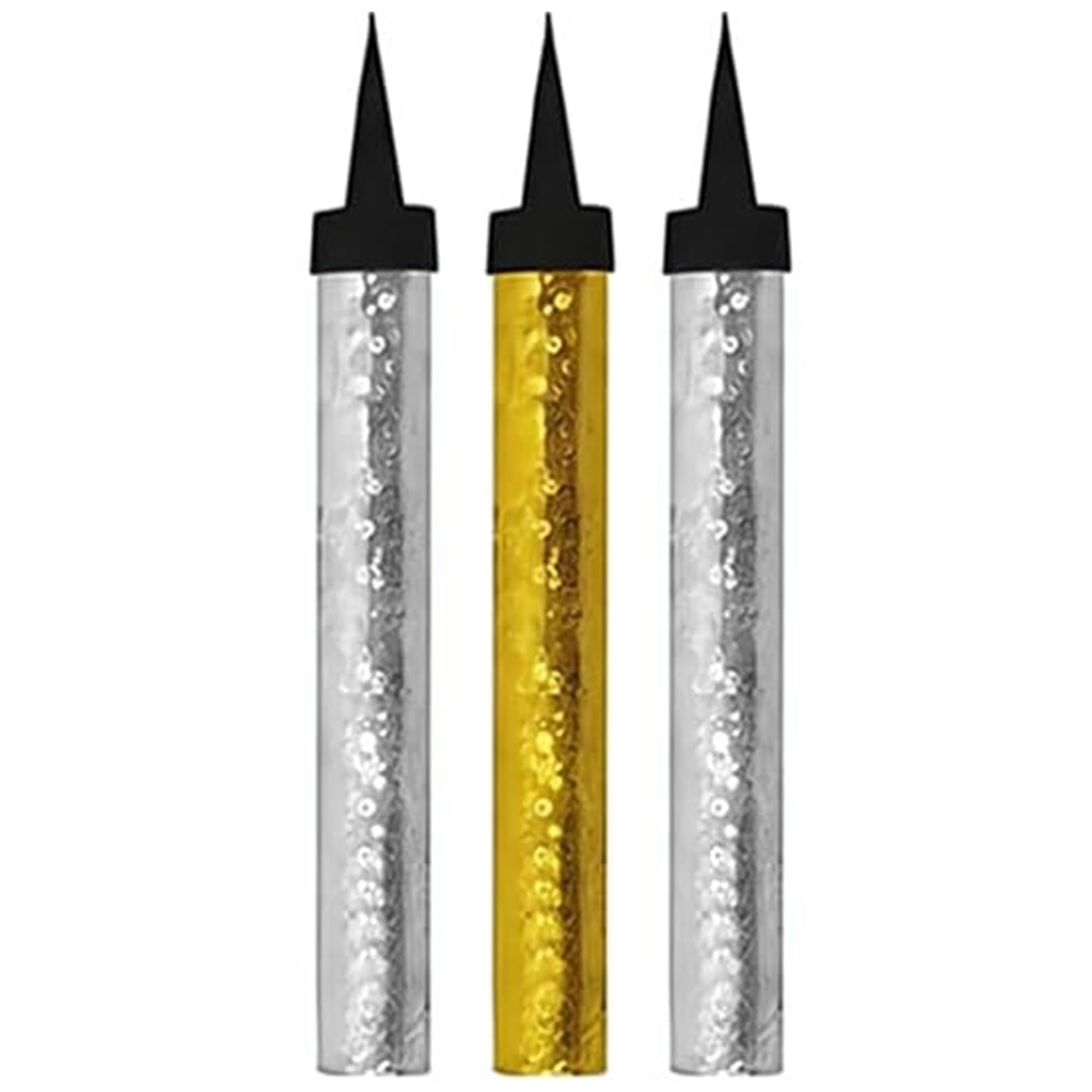 CRSTAL25 1 Gold and 2 Silver Sparkling Fountain Candles | Low-Smoke, Bright Sparkle & Long-Lasting Effect | Great for Birthdays, Anniversaries, Weddings & Parties