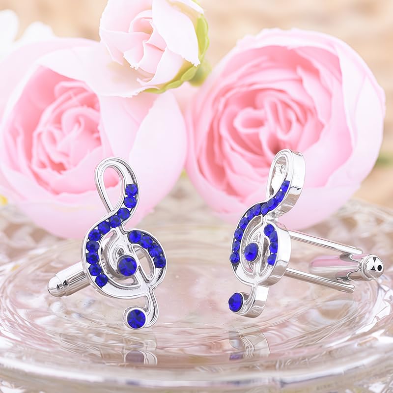 Mancuernillas únicas con nota musical personalizadas para hombre miniatura 3