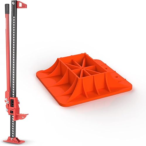 BUNKER INDUST Farm Jack de 48 pulgadas con Jack Base Mate, placa de soporte de neumático de alta elevación, kit de recuperación de nieve para