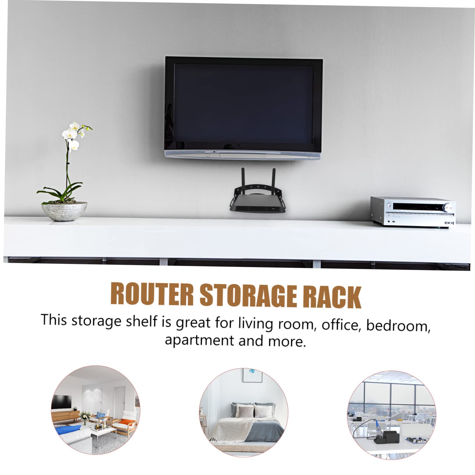 jojofuny Support Mural Pliable pour TV Étagère De Stockage pour Routeur Organisateur pour Téléviseur