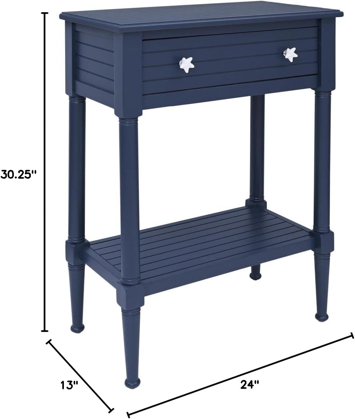 Linon Seaboard Accent Table Navy