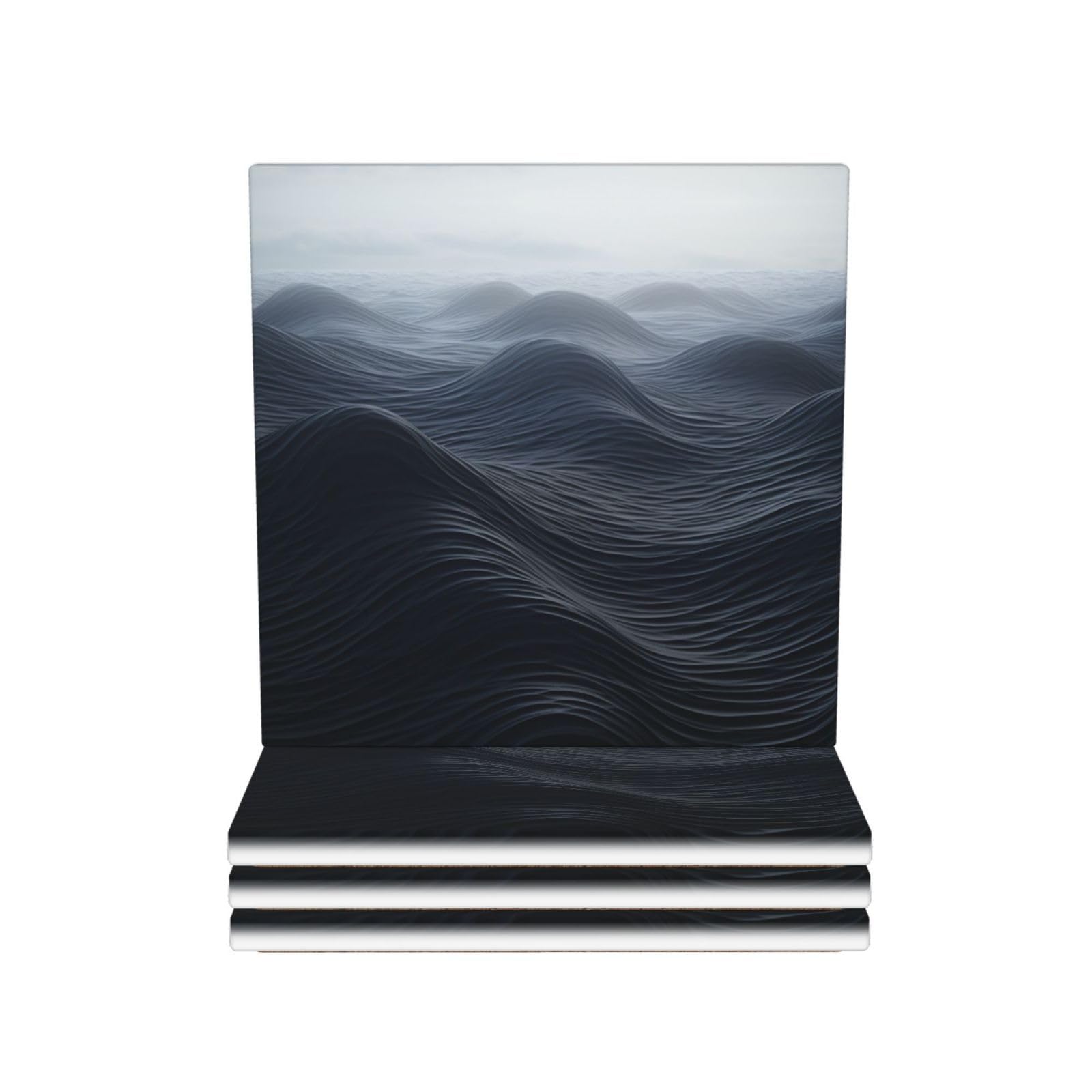 Dessous de verre noirs profonds en céramique pour sublimer votre table basse