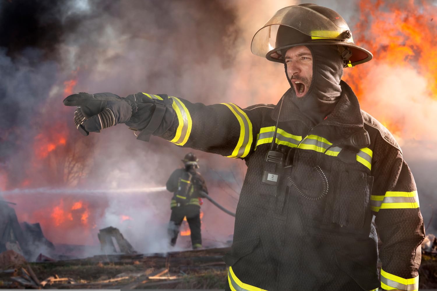 Buff Firefighter Balaclava, Verdugo Hecho con Tejido Ignífugo y Antiestático Nomex, Azul