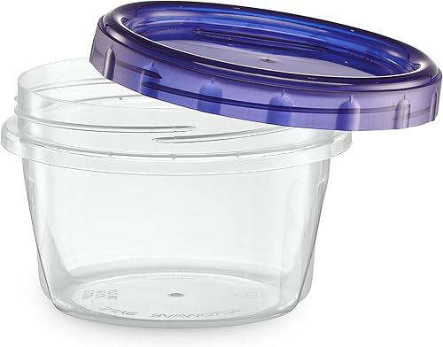 Miniatura 7 de ELEGANT DISPOSABLES Contenedores de almacenamiento de alimentos Twist Top de 16 onzas, paquete de 12 recipientes de plástico para congelador, a