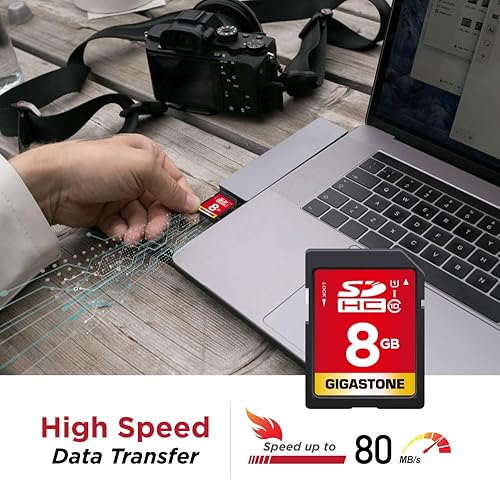 Miniatura 3 de Gigastone Tarjeta SD de 8 GB UHS-I U1 Clase 10 SDHC Tarjeta de Memoria Full HD Video Canon Nikon Sony Pentax Kodak Olympus Panasonic Cámara Digital