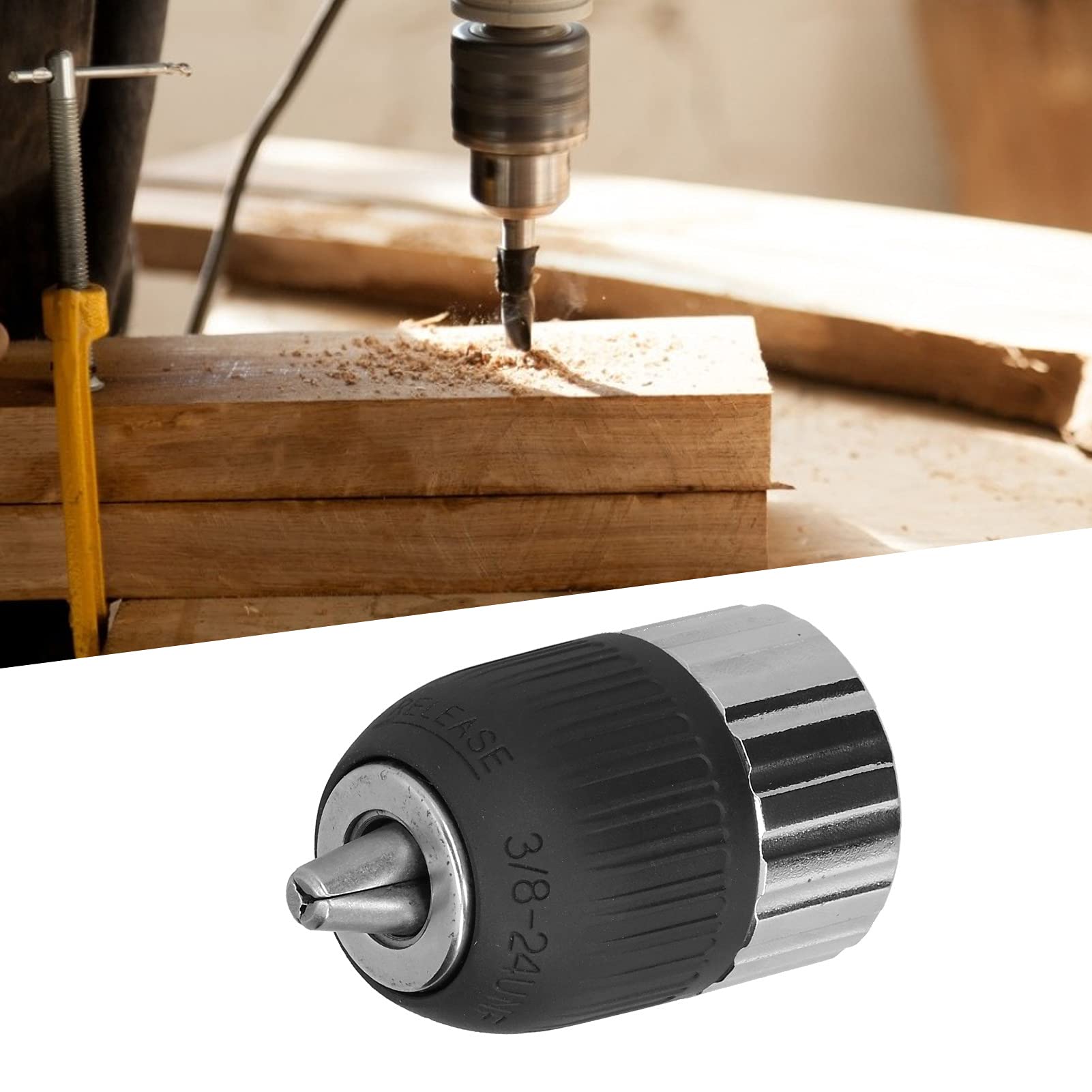 Oumefar Mandrin de Perçage Petit Trou fileté à la Main 2-13 Mm 3/8-24UNF Semi-métal pour Perceuses à Percussion, Perceuses électriques AC et DC de Différentes Puissances