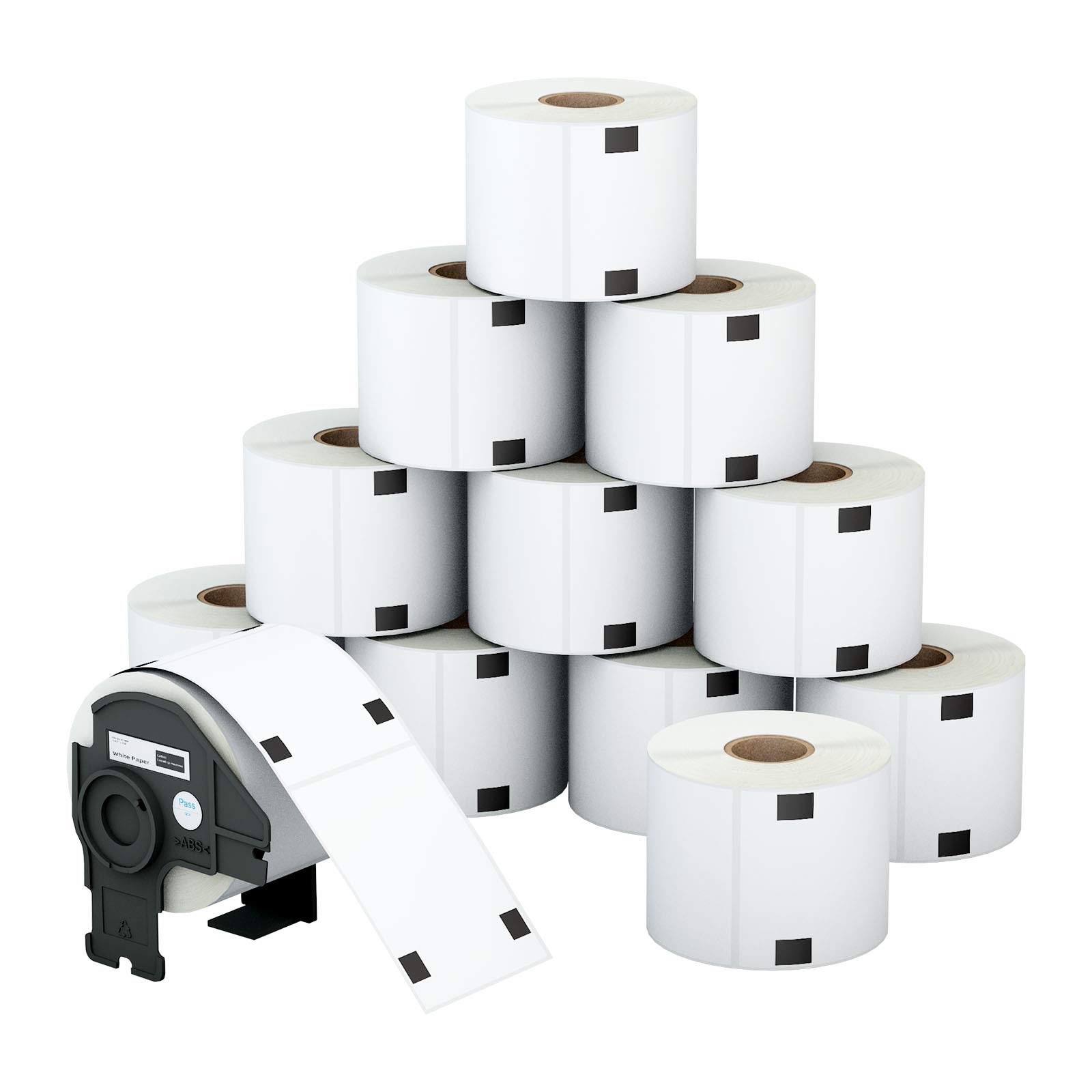 Anylabel Compatible 2-3/7" x 4" Shipping Labels Replacement for DK-1202 Compatible with Brother QL Label Printers (12 Rolls + 1 Frame, 300 Labels/Roll)