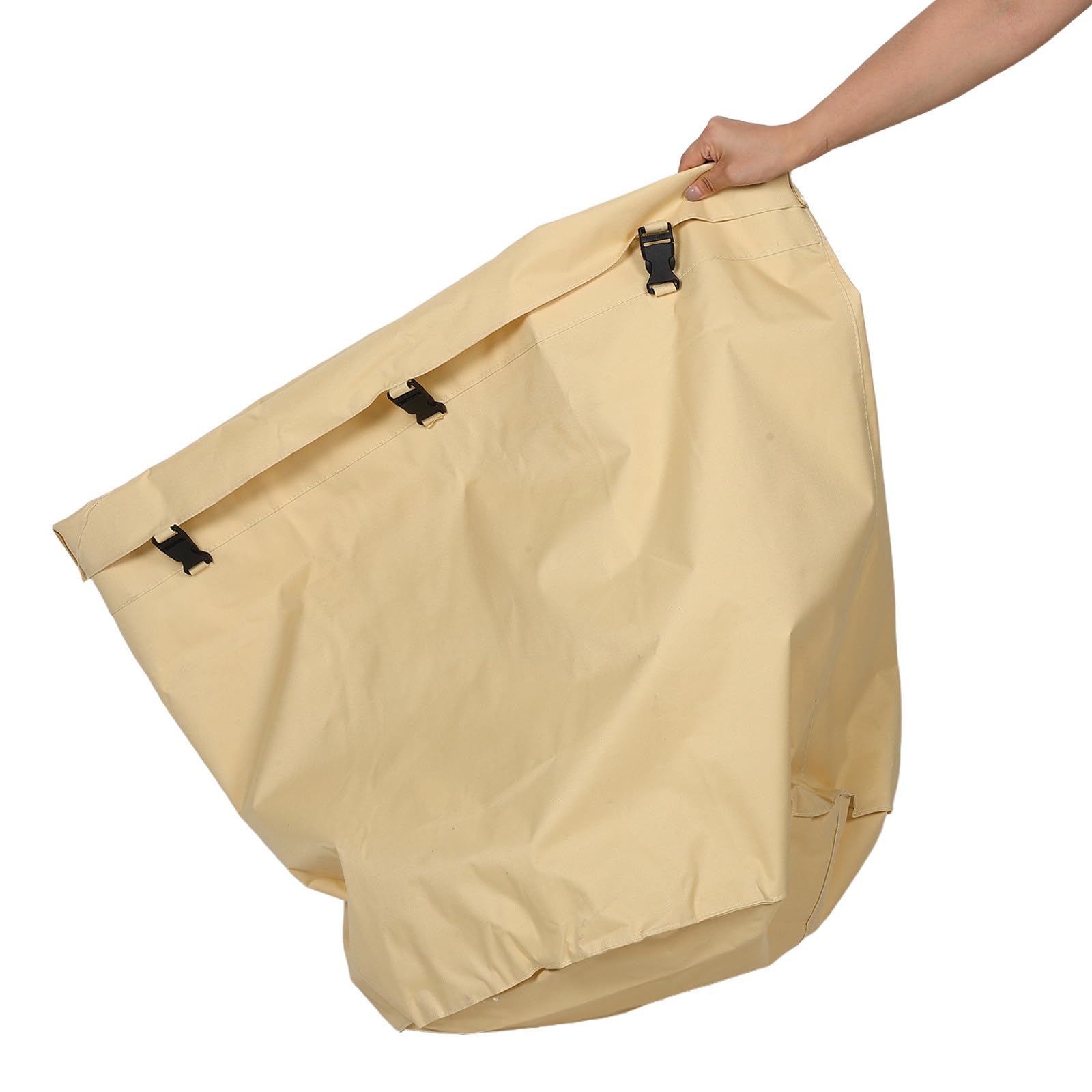 ABOOFAN Borsa in Tela Kaki per Carrello Pulizie e Lavanderia con Apertura e Bordo Rinforzato, Pieghevole per Accesso Rapido in Ambienti di Pulizia e Hotel