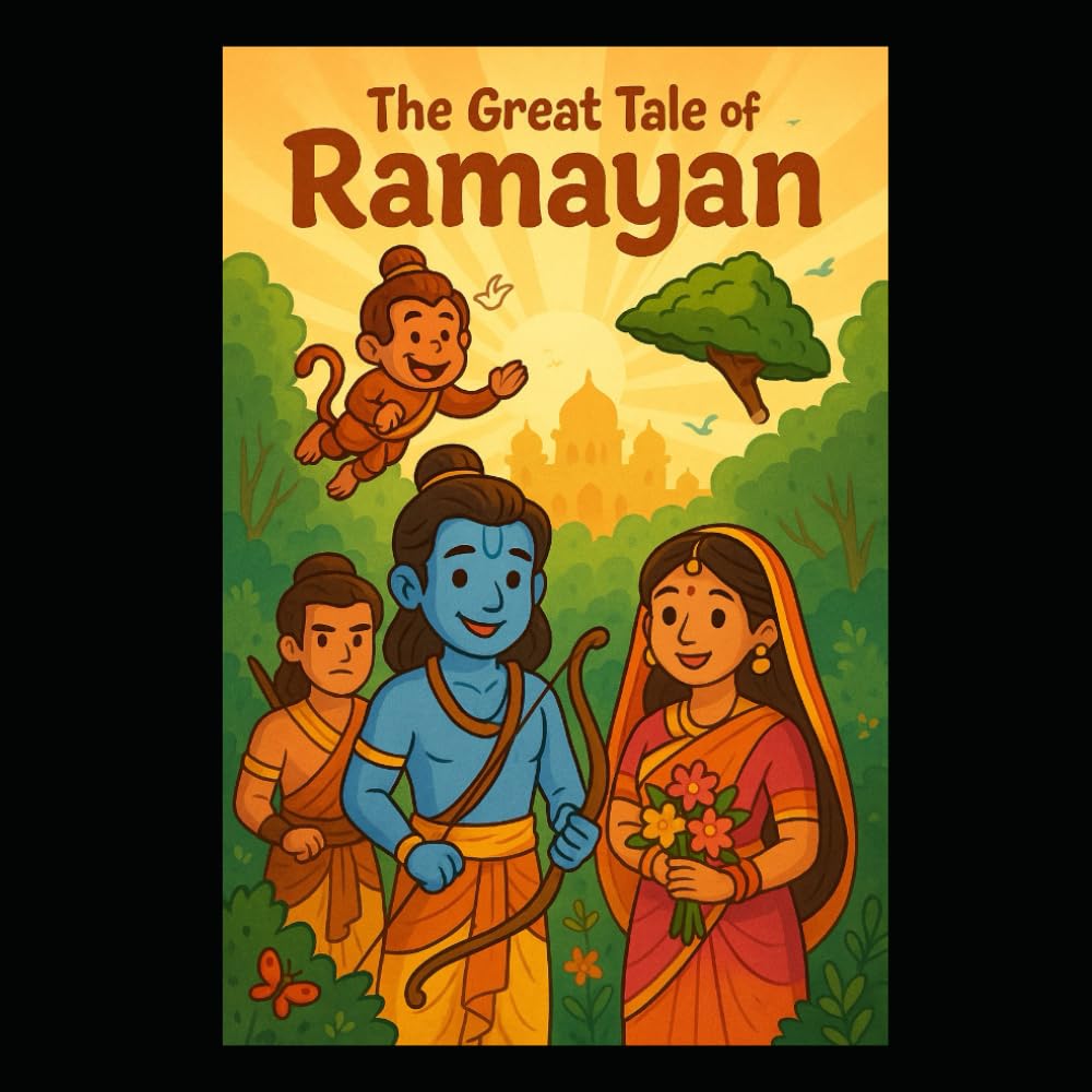 Ramayan for Kids: A Fun and Illustrated Storybook of Rama, Sita, and Hanuman for Ages 3–8