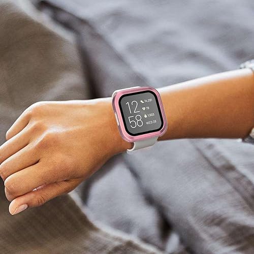 Miniatura 6 de Rc-Z Funda protectora de pantalla para Fitbit Versa 2, protector de policarbonato duro mate, cubierta protectora de cristal de cara completa para