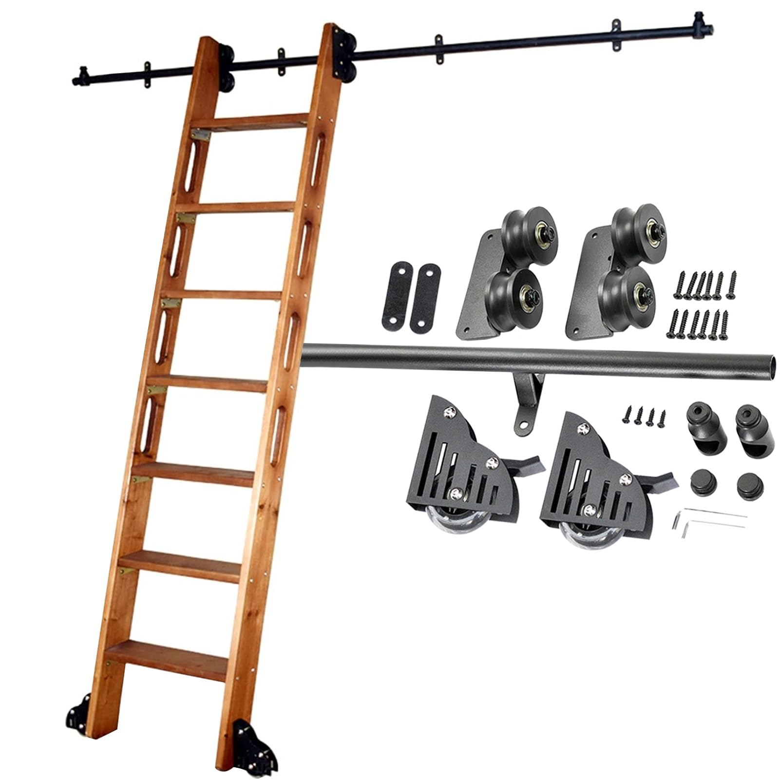 Rails coulissants pour échelle de bibliothèque mobile kit quincaillerie robuste 3.3 pi