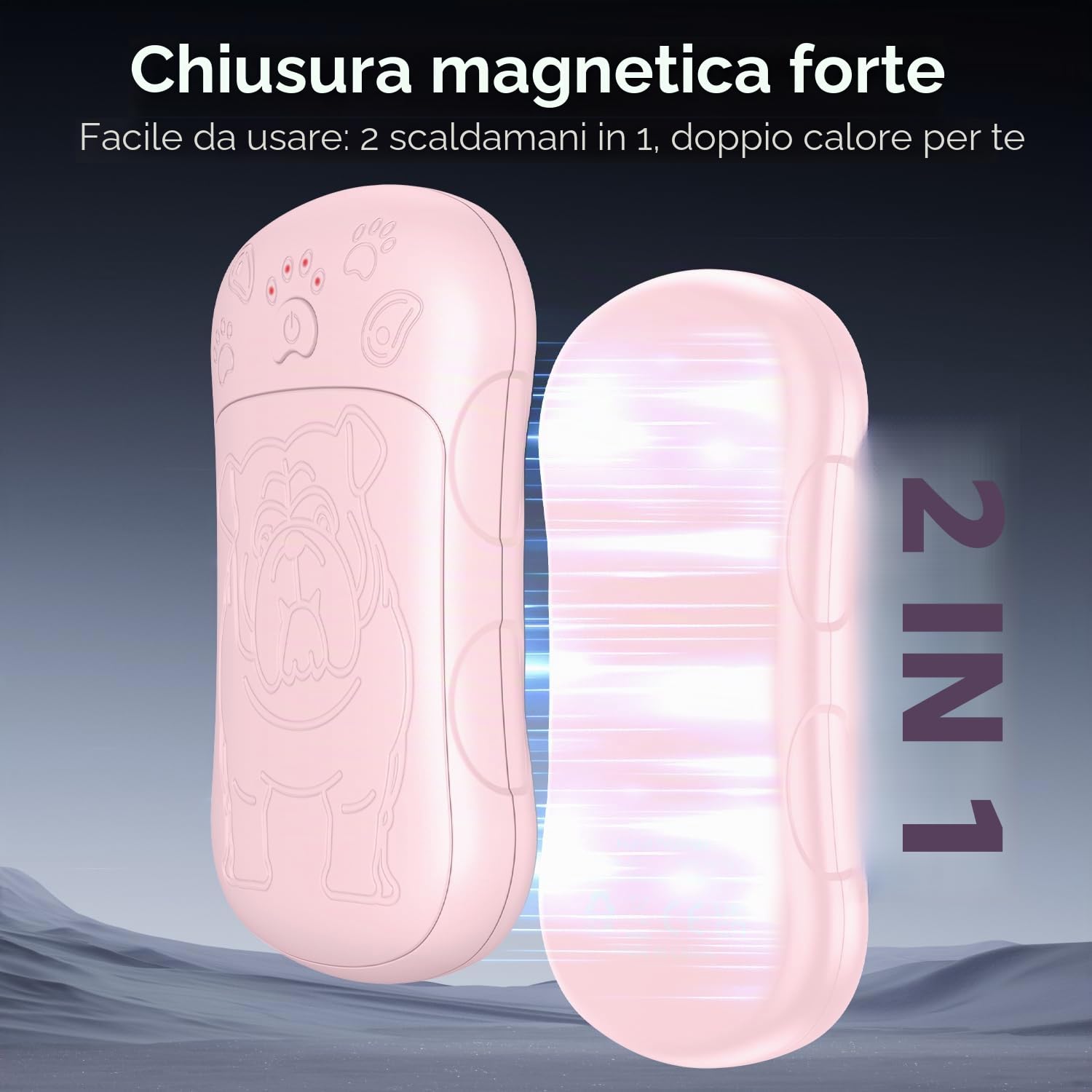 Scaldamani elettrici, set da 2 pezzi, batteria da 6000 mAh, scaldamani elettrici, riutilizzabili, ricaricabili, ideali per sport all'aria aperta, caccia, golf, campeggio, regalo caldo per donne,