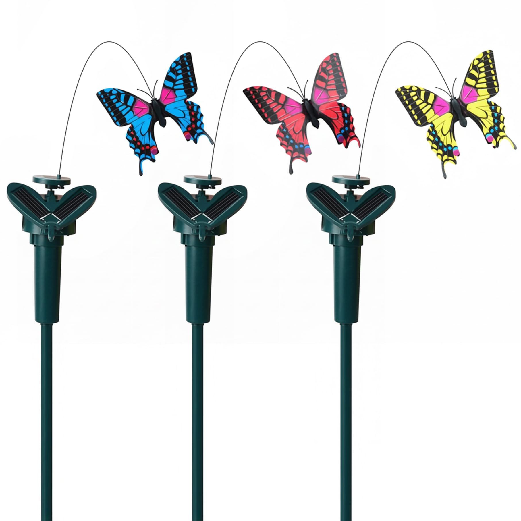 AwnsIMfreien Solar Butterfly, 3 PCS Flying Butterflies Stakes for Outdoor Yard, Moving Butterfly Decorations for Garden Patio, Flying Butterflies for Centerpieces