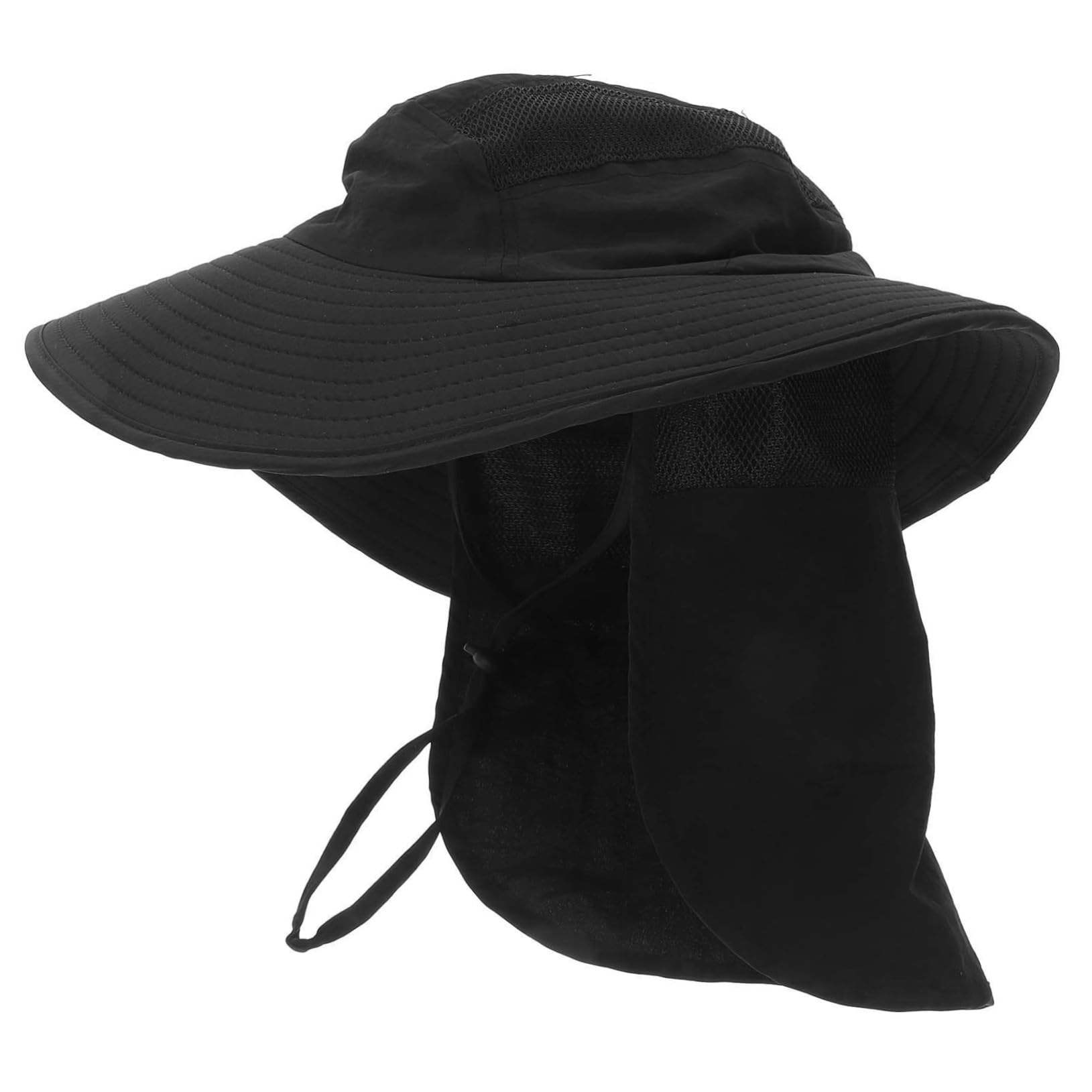 BESPORTBLE 3 Pezzi Cappello da Sole All'aperto Cappello Traspirante Berretto Parasole Berretto da Pesca Cappello da Sole Estivo Cappello Progettato in Rete Berretti da Pesca Stoffa Black