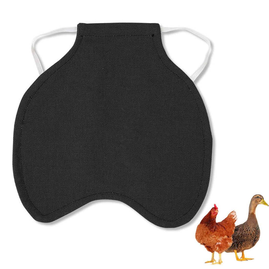 Selle de Protection pour Poules Tablier de Protection des Ailes Protège-Dos pour Poules et Canards Accessoire d'Élevage (Noir)