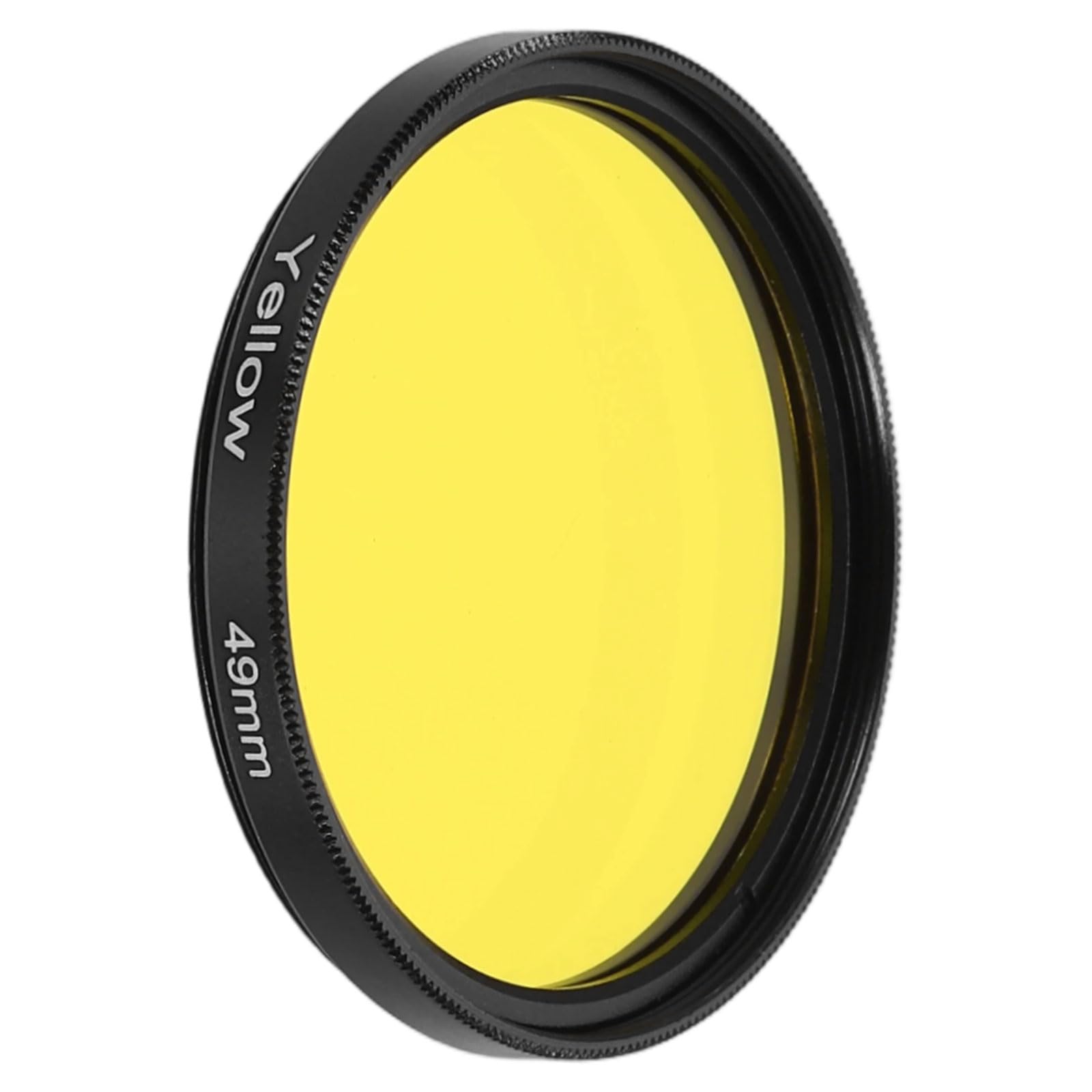 PATIKIL Filtro Per Obiettivo 49mm Filtri A Colori Completi Resistente Ai Graffi Resina Ottica Circolare Filettato Accessori Per Correzione Colore Per Obiettivo Fotografico Giallo