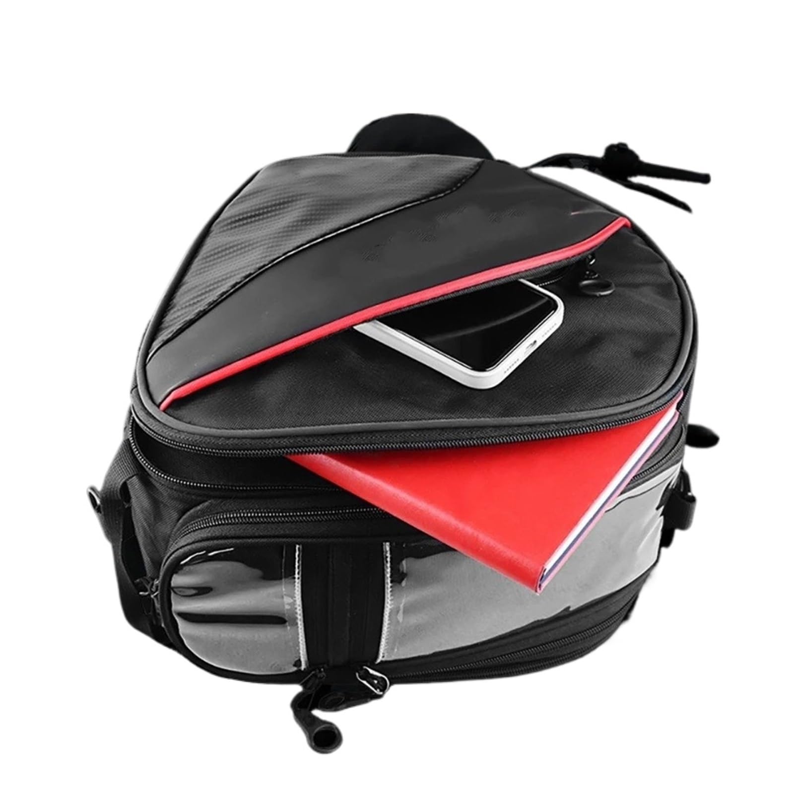 Moto Borsa Telaio Per NMAX 125 155 160 Per TMAX 500 560 Per XMAX 250 300 400 Borsa Serbatoio Carburante Tunnel Per Scooter 25 Litri Attrezzi Viaggio Bagagli(Black)