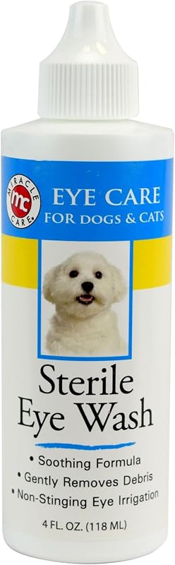 Solução Estéril para Higiene dos Olhos de Cães e Gatos Miracle Care 120 mL