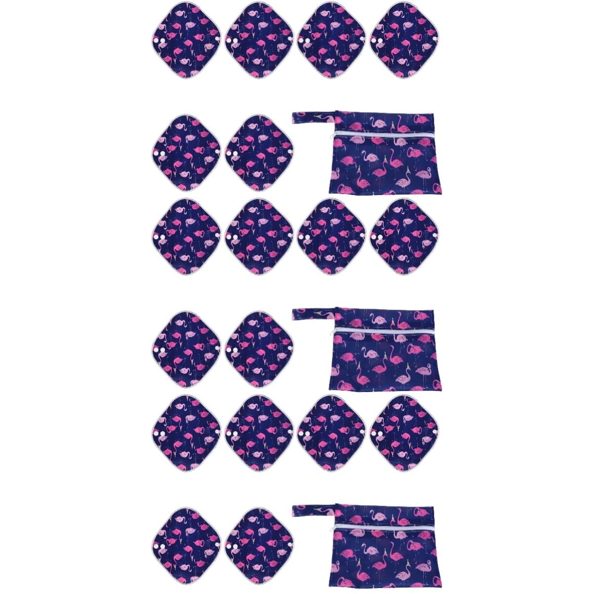FRCOLOR 3sets Assorbenti Lavabili Per Ciclo Mestruale Assorbenti Borsa Impermeabili e Riutilizzabili Facili Trasportare Donne e Mamme