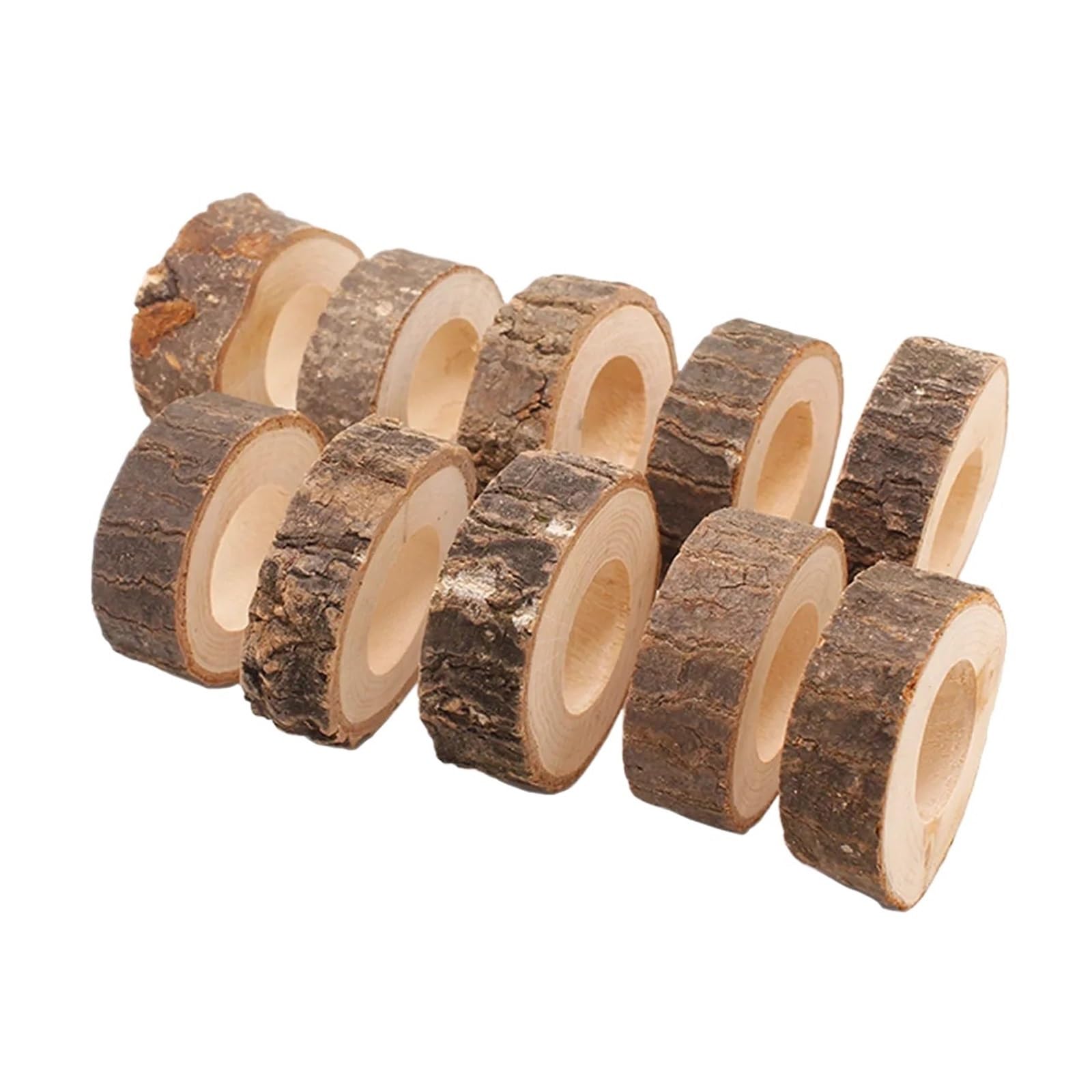 Wooden Napkin Rings 6Pcs Wooden Napkin Rings