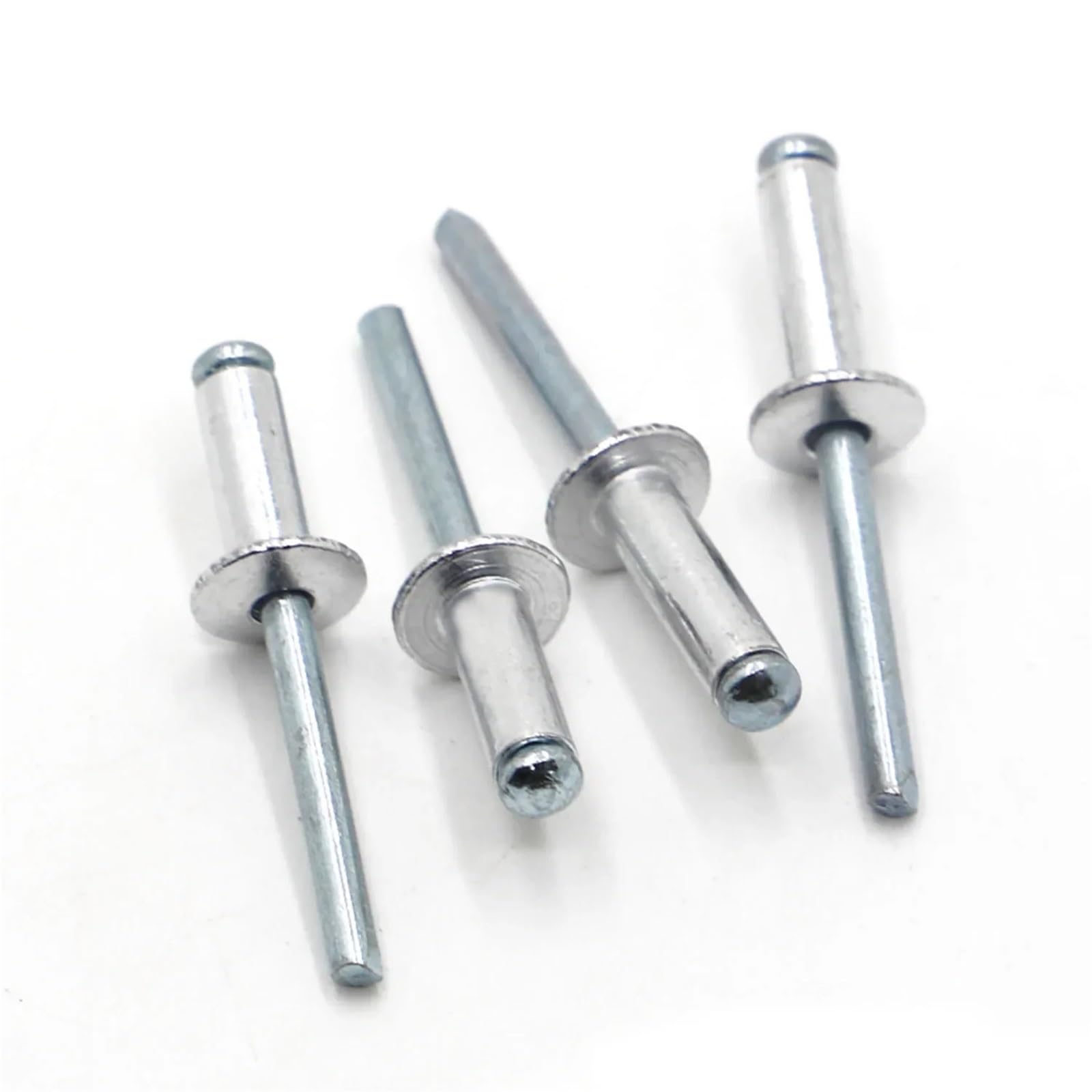 Remaches ciegos de aluminio M2.4, mandril de rotura de cabeza de hongo, remaches ciegos para muebles, coche, aviones (6 mm)