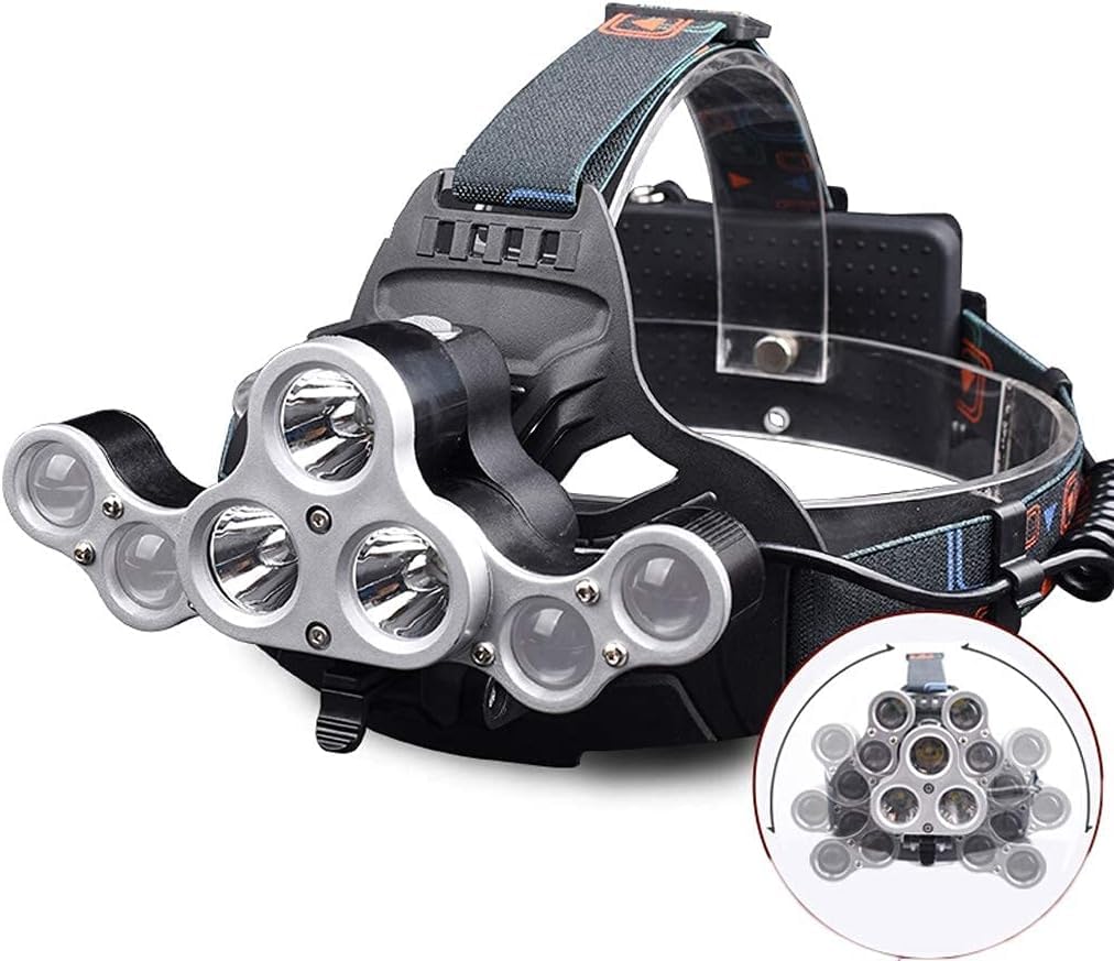Latarka czołowa LED, super jasna latarka czołowa Reflektor roboczy Lampa czołowa na zewnątrz Camping Jazda na rowerze Piesze wycieczki Wędkarstwo Walking